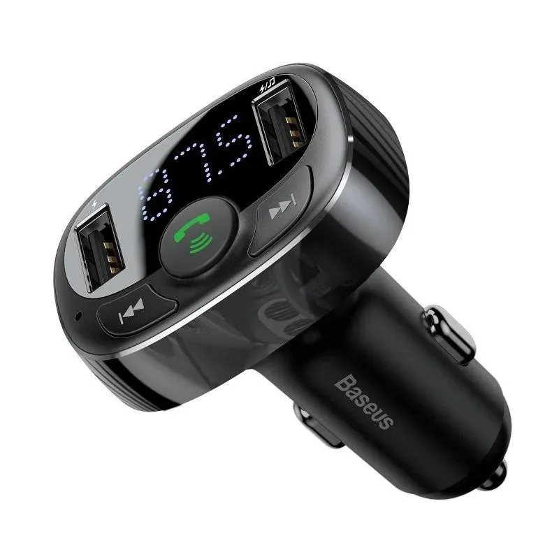 Mega Discount Today Limited Stock Hot Deal Baseus S-09A Bluetooth Fm Transmitter With Usb 3.4A Charger