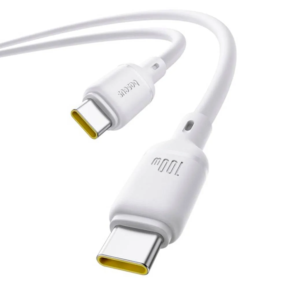 Dont Miss Out Special Online Offer Baseus Silky Series Fast Charging Cable Type-C To Type-C 100W 1M Moon White