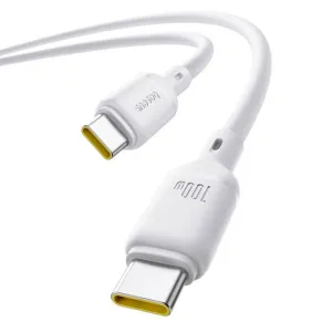 Baseus Silky Series Fast Charging Cable Type-C To Type-C 100W 2M Moon White Todays Mega Savings