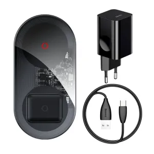 Baseus Simple 24W Turbo Edition 2 In 1 Wireless Qi Charger With 12V Charger Limited Time Discount