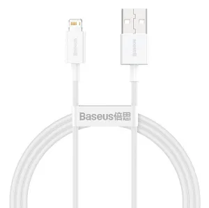 MustHave Clearance Baseus Superior Fast Charging Data Cable Usb To Lightning 2.4A 1.5M - White