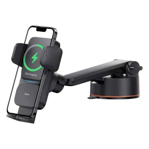 Special Surprise Sale Baseus Wisdom Auto Alignment Car Mount Wireless Charger Qi 15W (Suction Base) Black