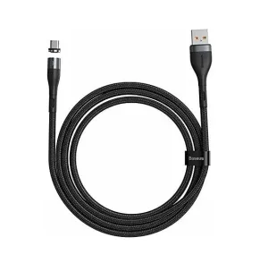 Baseus Zinc Magnetic Fast Charging Data Cable Usb To Micro 3A 1M - Black Perfect Gift Sale Limited Stock Hot Deal