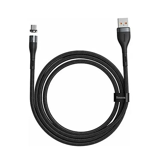 Baseus Zinc Magnetic Fast Charging Data Cable Usb To Micro 3A 1M - Black Perfect Gift Sale Limited Stock Hot Deal