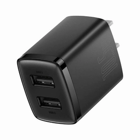 Baseus Compact Charger 2Usb 10.5W Cn - Black Special Price Offer Trendy Picks Today