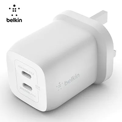 Belkin Wch013 Boostcharge Pro Dual Usb-C Gan Wall Charger With Pps 65W EndofWeek Deals