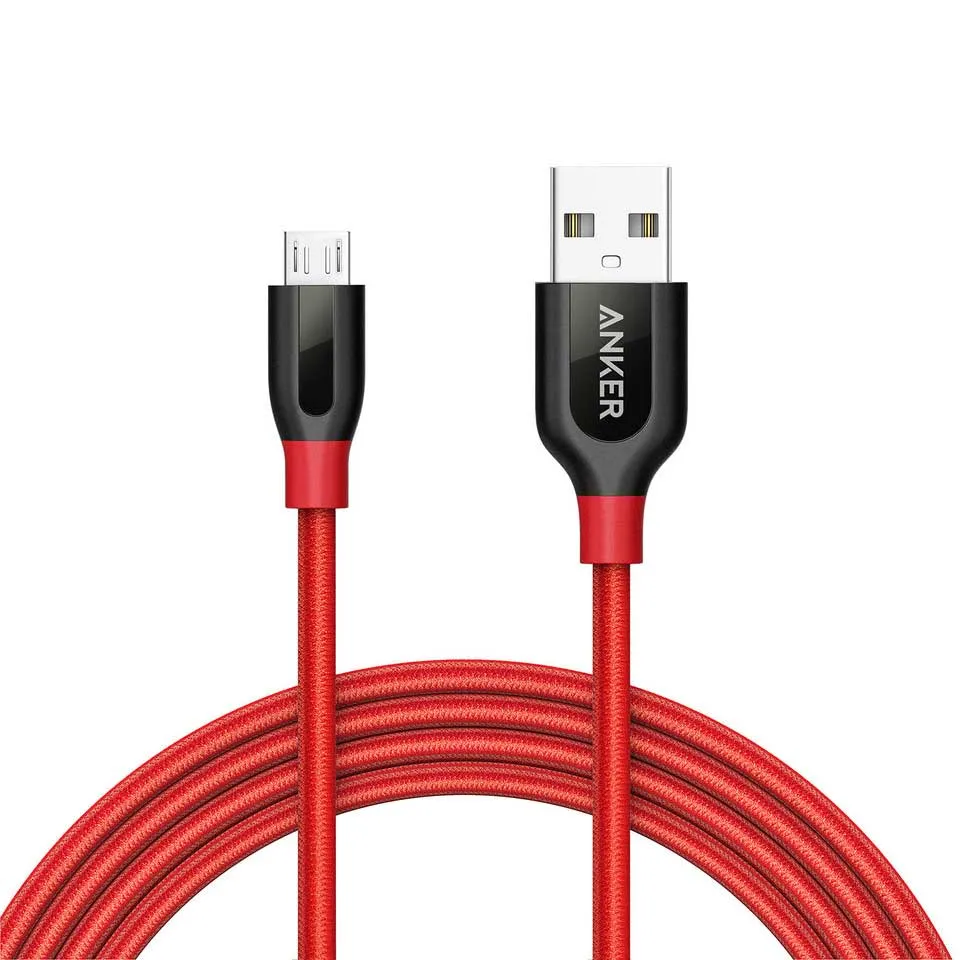Anker Powerline  Micro Usb Cable 6Ft - Red Grab Todays Deal