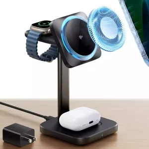 Esr Qi2 3 In 1 Wireless Charging Station With Cryoboost (Halolock) Black Us Plug MustHave Steals Hot Pick of the Day
