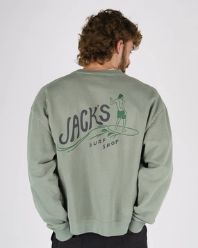 Save More Now Bobber Heavyweight Crewneck - Sage