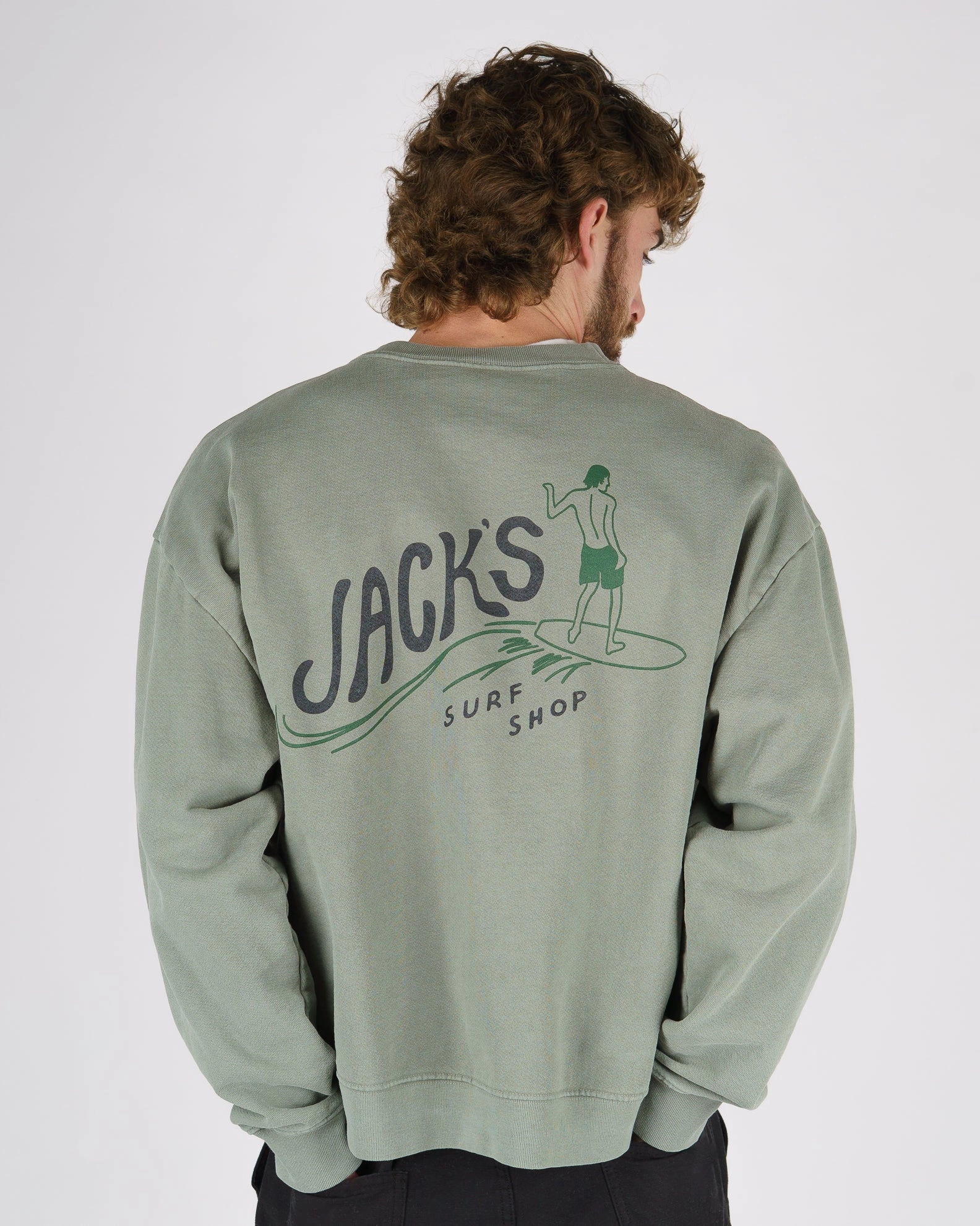 Save More Now Bobber Heavyweight Crewneck - Sage