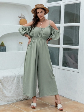 Spaghetti Strap Wide Leg Jumpsuit Clearance Alert Now