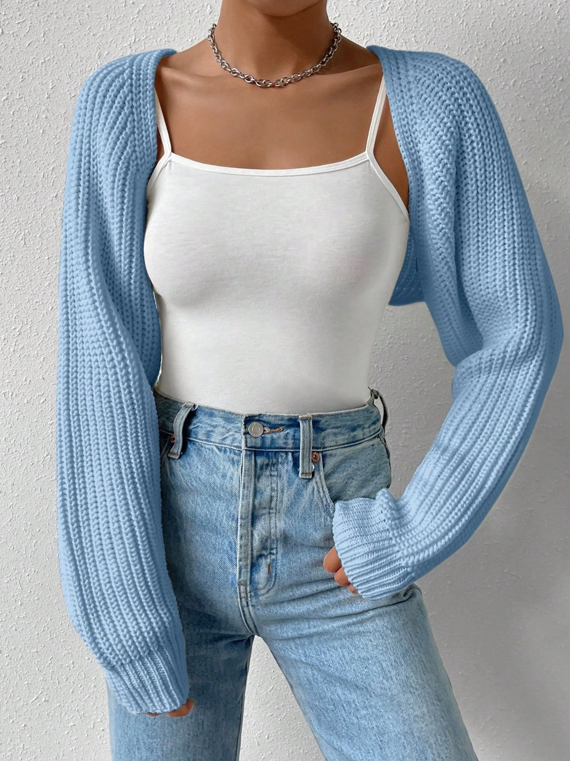 MustHave Deals Honey Open Front Long Sleeve Cropped Cardigan