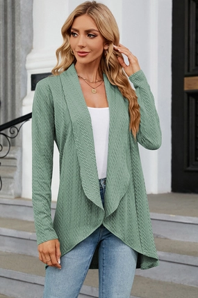 Price Drop Frenzy Surprise Discount Today Open Front Long Sleeve Cardigan