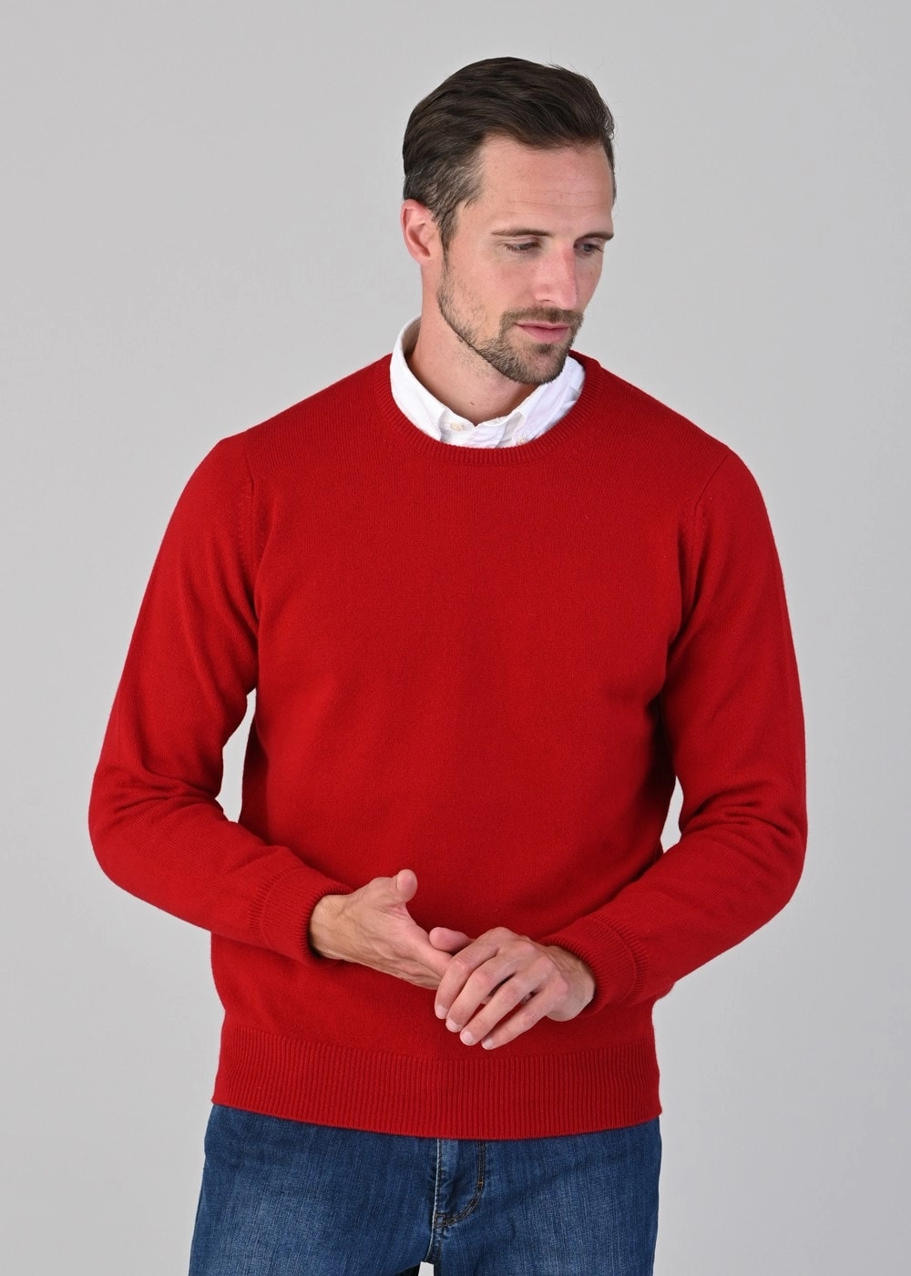 Big Clearance Event Hot Item Clearance Rob 2 Ply Lambswool Crew Neck