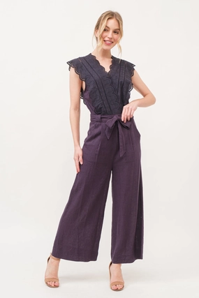 Exclusive Online Offer Online Exclusive Steal And The Why Laced Surplice Tie Waist Jumpsuit