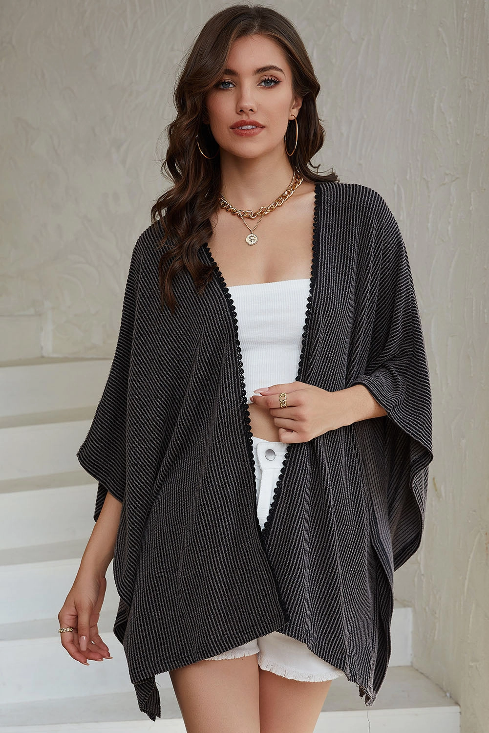 Special Steal Event Open Front Dolman Sleeve Cardigan