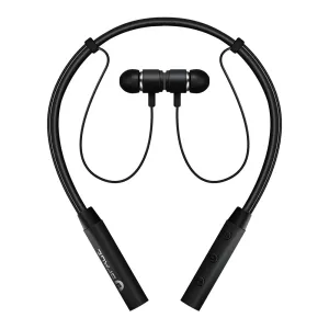 Space Move Wireless Neckband Earphones - Black Instant Hot Deal