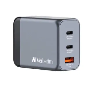 Trending Savings Now Verbatim 3-Port 65W Gan Charger 32201
