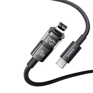 Baseus Display 2 20W Usb-C To Ip Fast Charging Data Cable Cosmic Black 1M Clearance Sale Now