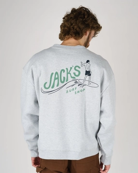 Shop Grab Offer Bobber Heavyweight Crewneck - Grey