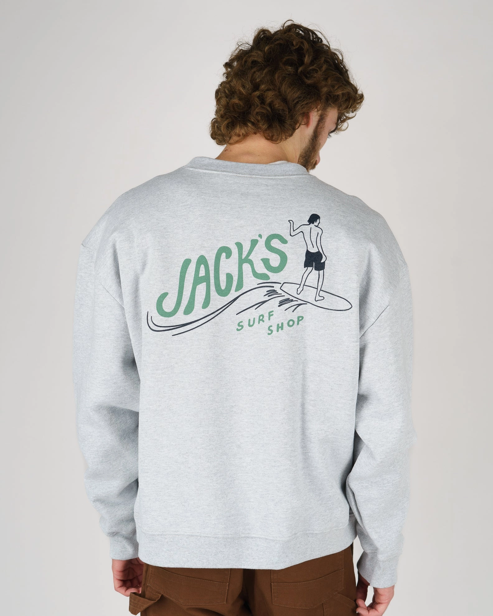 Bobber Heavyweight Crewneck - Grey Big Clearance Event Todays Best Deal