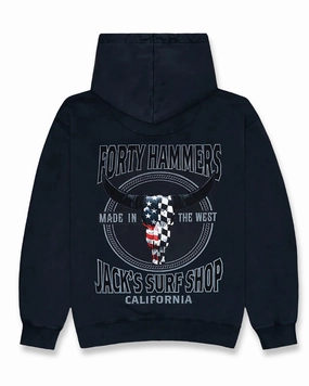 Forty Hammers "Bull Skull"Pullover Hoodie Price Drop Alert Sweet Deal Today
