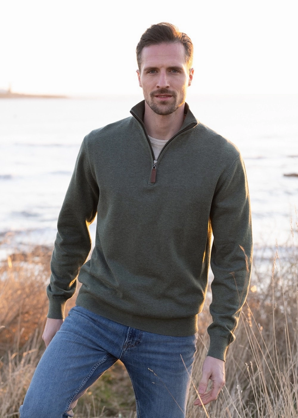 Trending Savings Now Instant Savings Inside Porthmeor Pima Cotton Quarter Zip