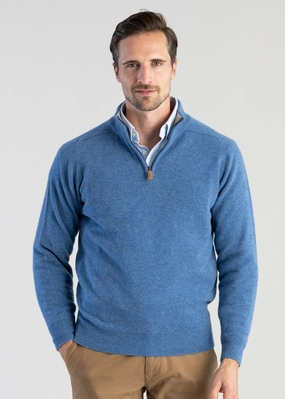 Lambswool 2 Ply Zip Neck Surprise Discount Today
