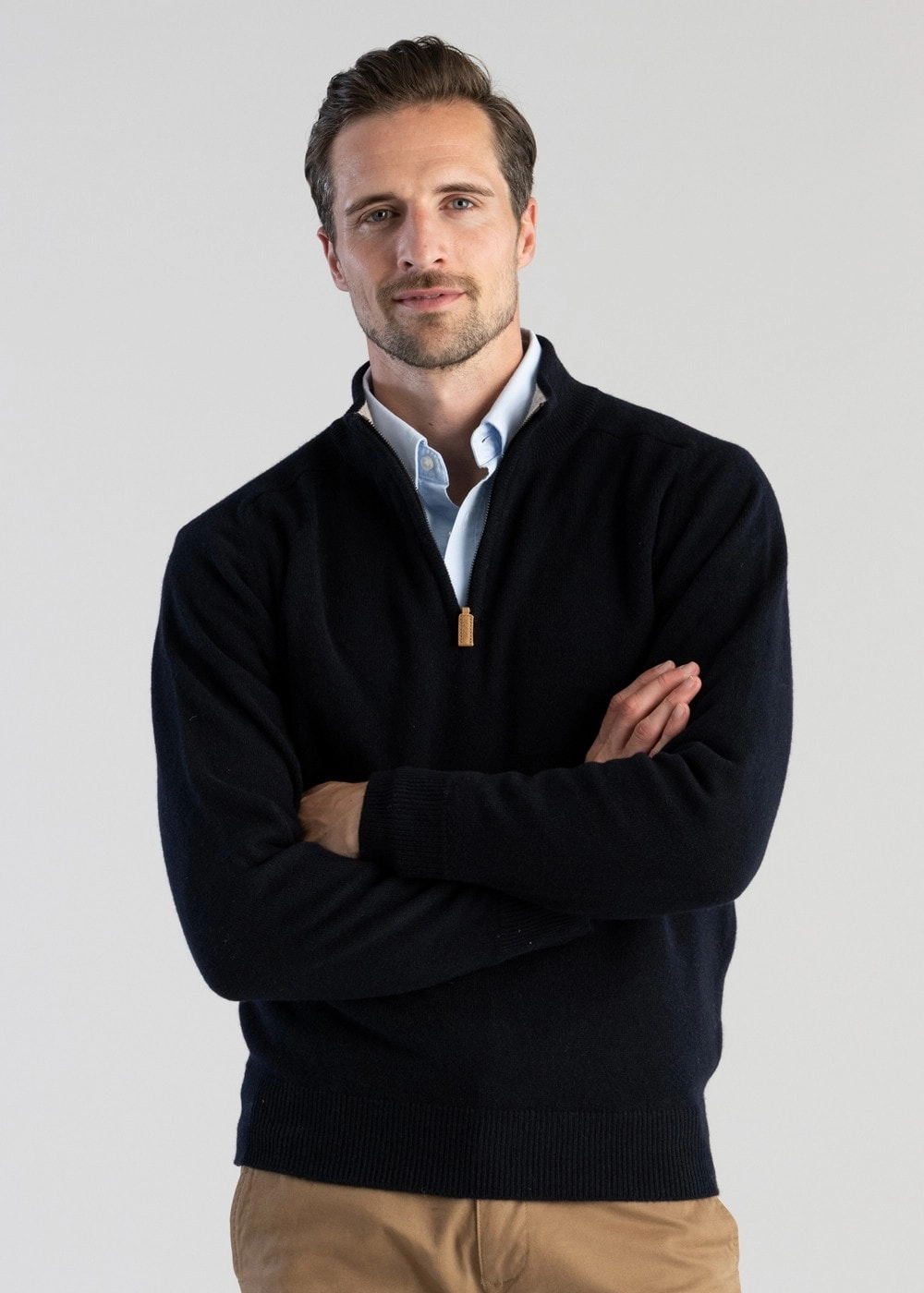 Dont Wait Save Today Lambswool 2 Ply Zip Neck