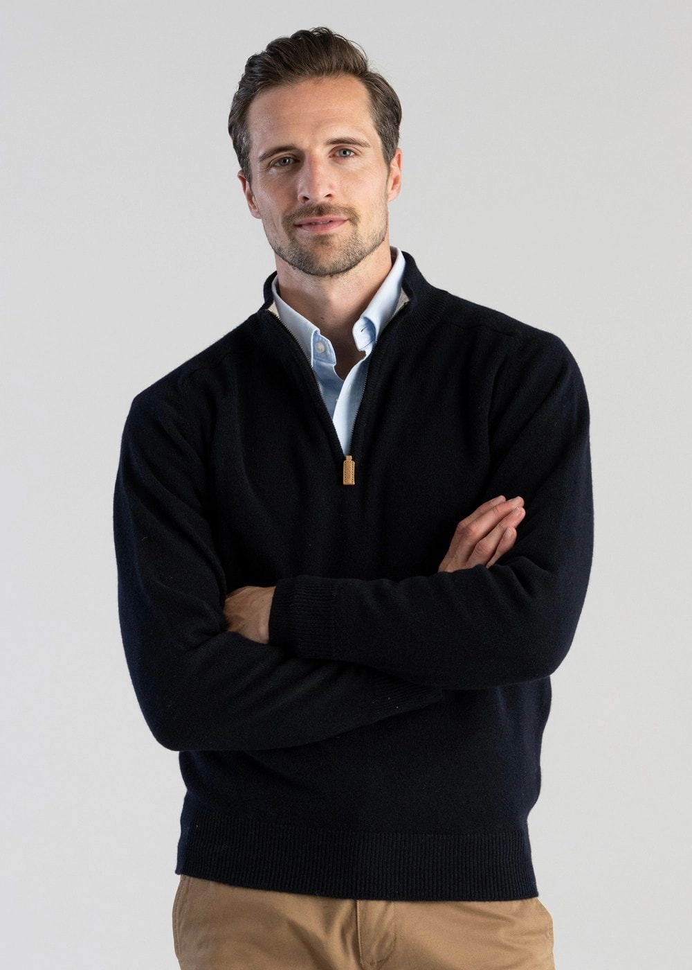 Lambswool 2 Ply Zip Neck Perfect Gift Sale Online Exclusive Deal