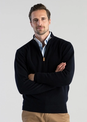 Dont Wait Save Today Lambswool 2 Ply Zip Neck