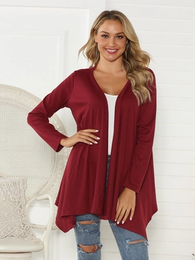 Shiny Floral Open Front Long Sleeve Cardigan Trending Savings Now