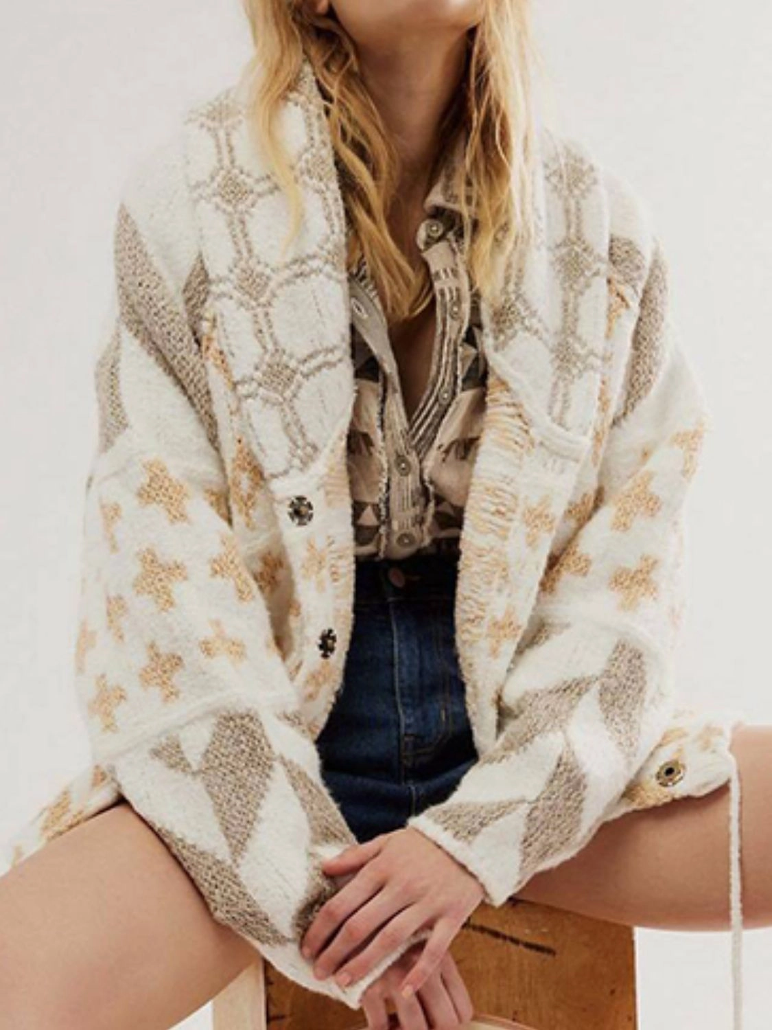 Biggest Savings Now Collared Neck Long Sleeve Cardigan