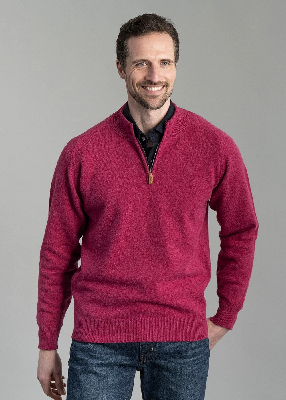 Lambswool 2 Ply Zip Neck Big Sale Today Clearance Sale Now