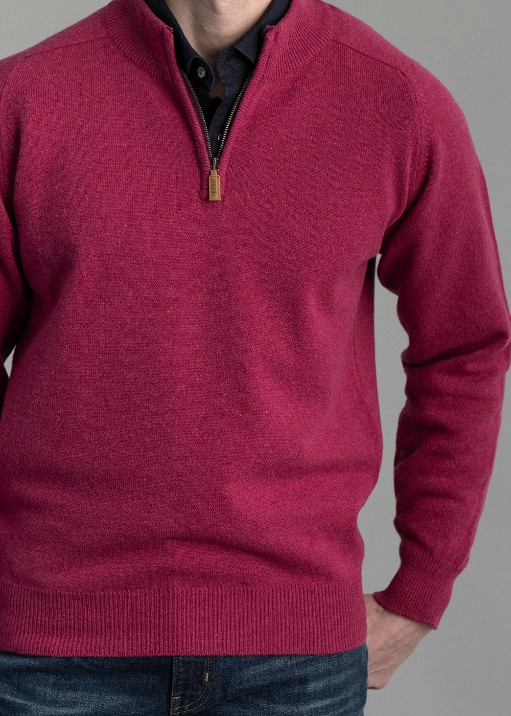 Price Drop Alert Limited Time Hot Deal Lambswool 2 Ply Zip Neck
