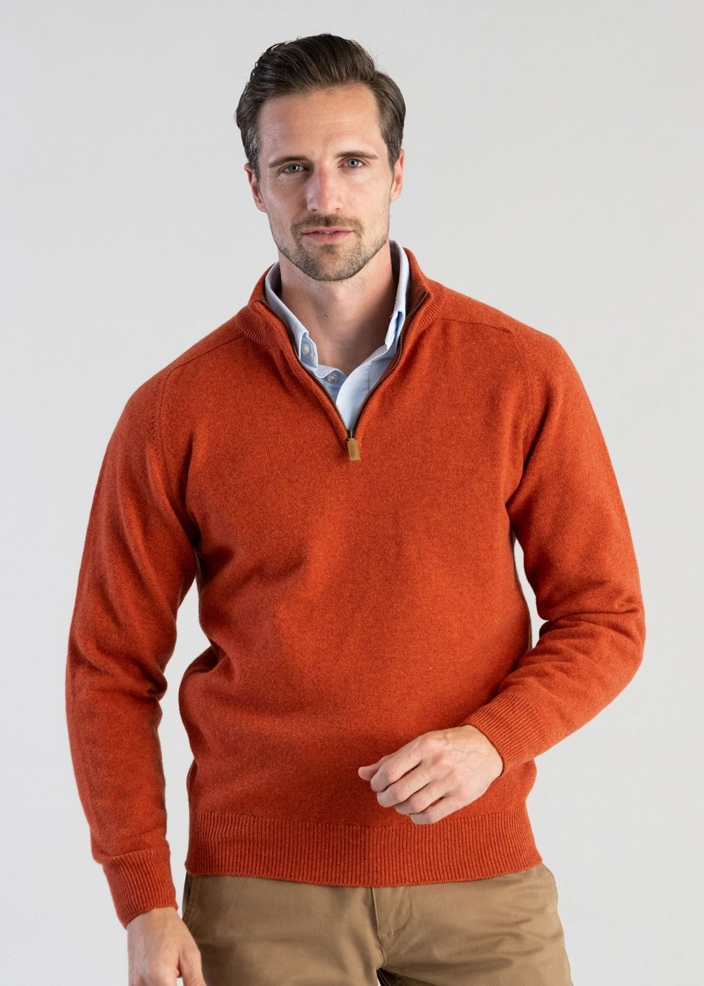 Lambswool 2 Ply Zip Neck Hot Offer Event