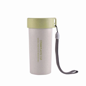 Wheat Straw Water Bottle With Lid And Strap Todays Hot Savings