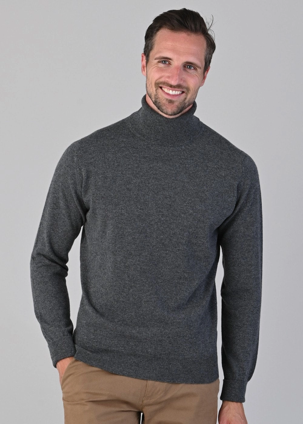 Oxton 1 Ply Cashmere Roll Neck Shop Hot Deals