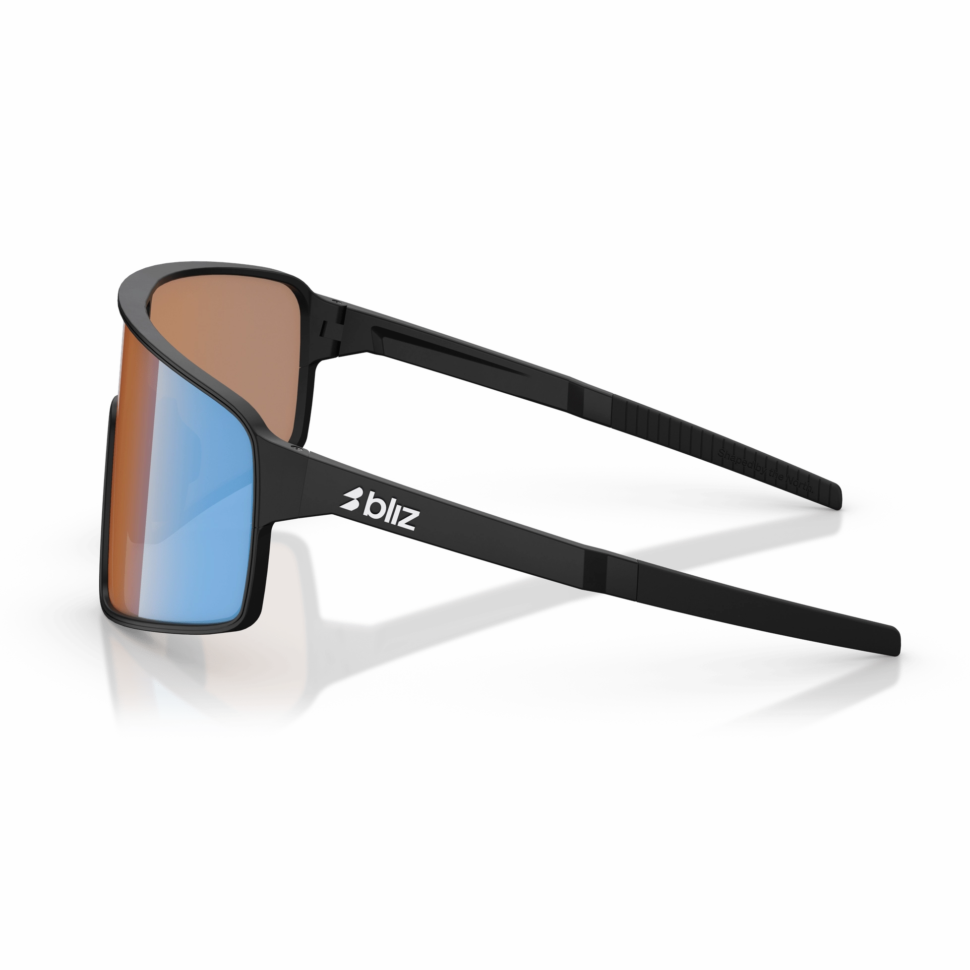 Bliz P001 sunglasses - Matt Black Coral-Orange Mirror Blue