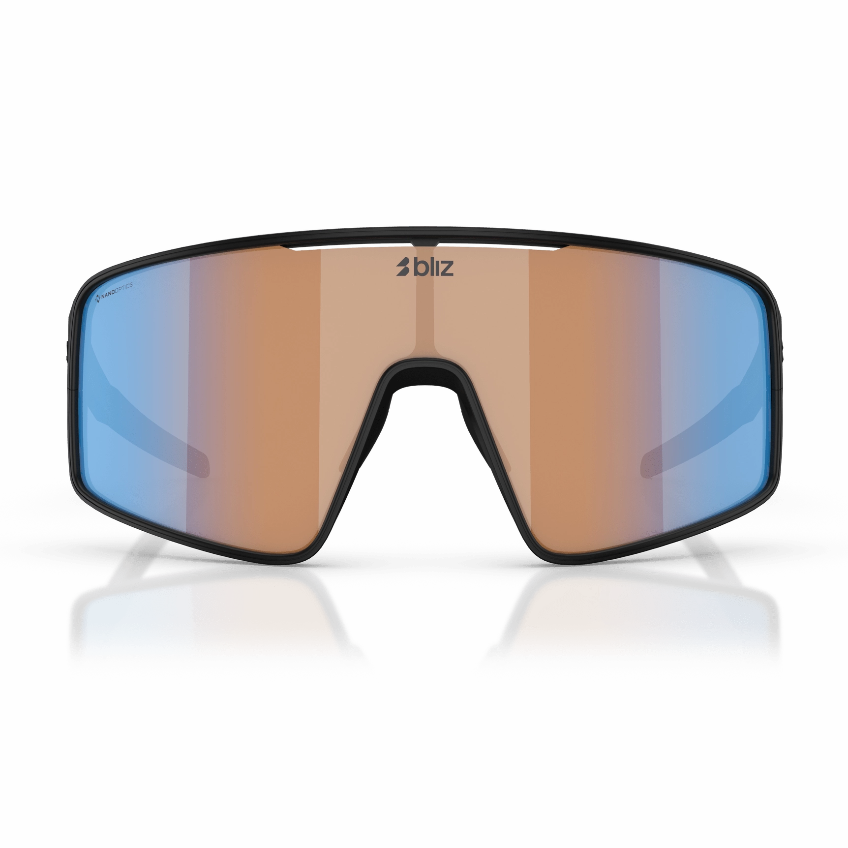 Bliz P001 sunglasses - Matt Black Coral-Orange Mirror Blue