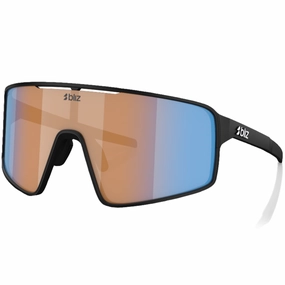 Bliz P001 sunglasses - Matt Black Coral-Orange Mirror Blue