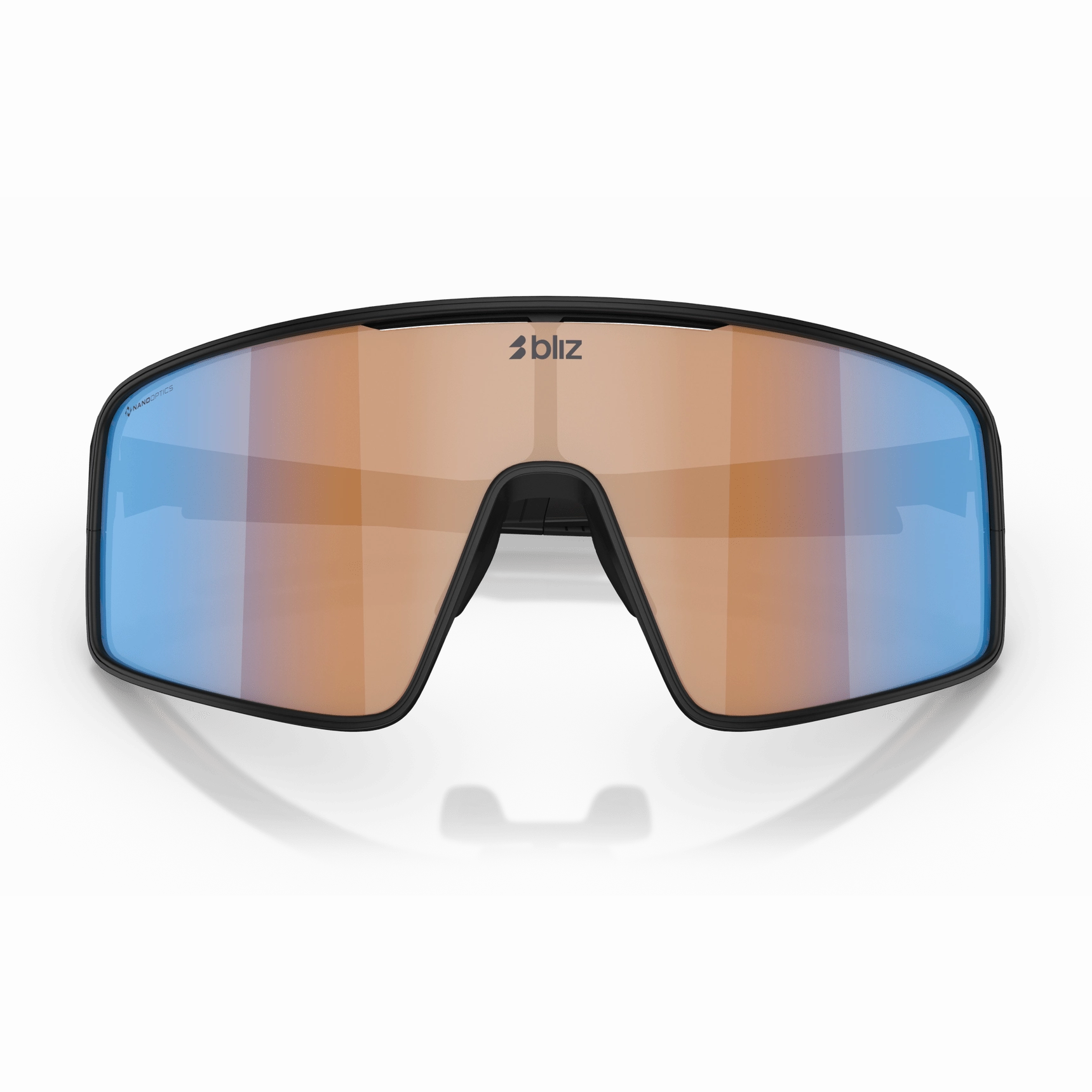 Bliz P001 sunglasses - Matt Black Coral-Orange Mirror Blue