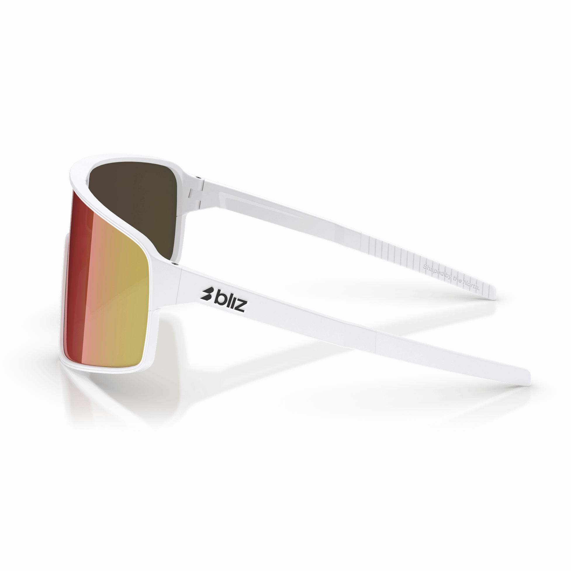 Bliz P001 sunglasses - Matt White Brown W Red Mirror