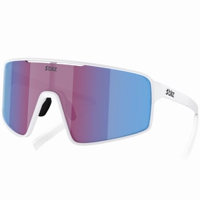 Bliz P001 sunglasses - Matt White Rose-Violet Mirror Blue