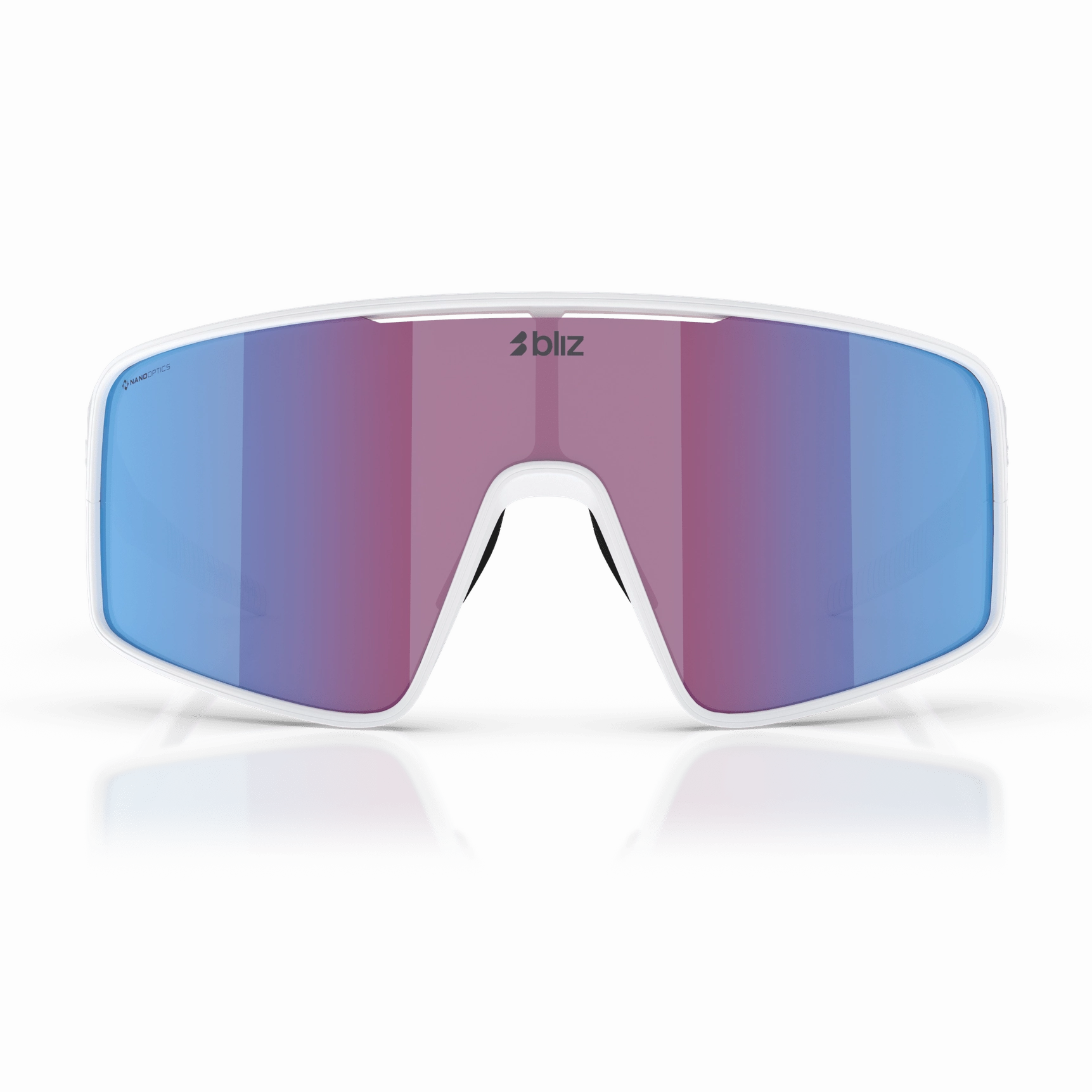 Bliz P001 sunglasses - Matt White Rose-Violet Mirror Blue