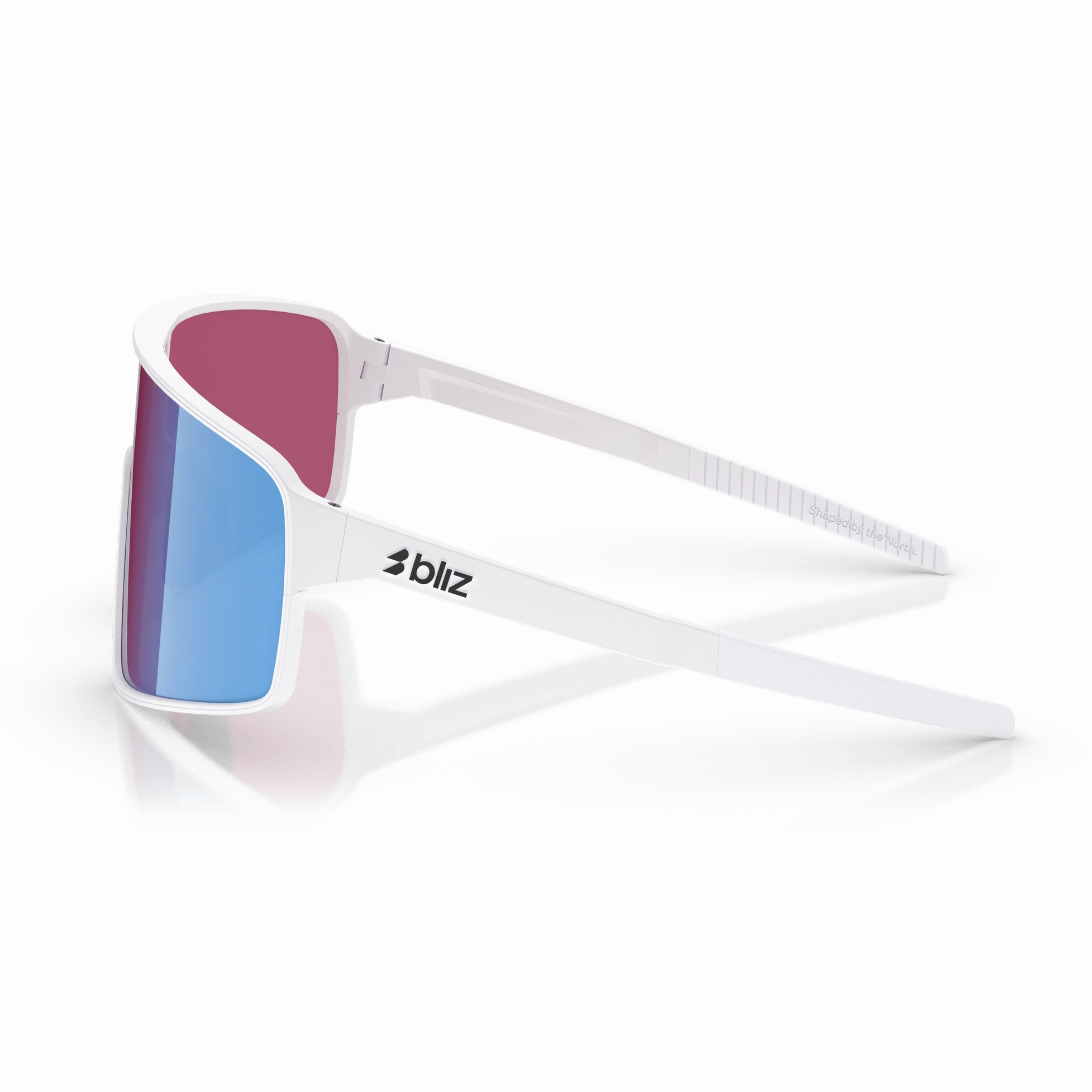 Bliz P001 sunglasses - Matt White Rose-Violet Mirror Blue