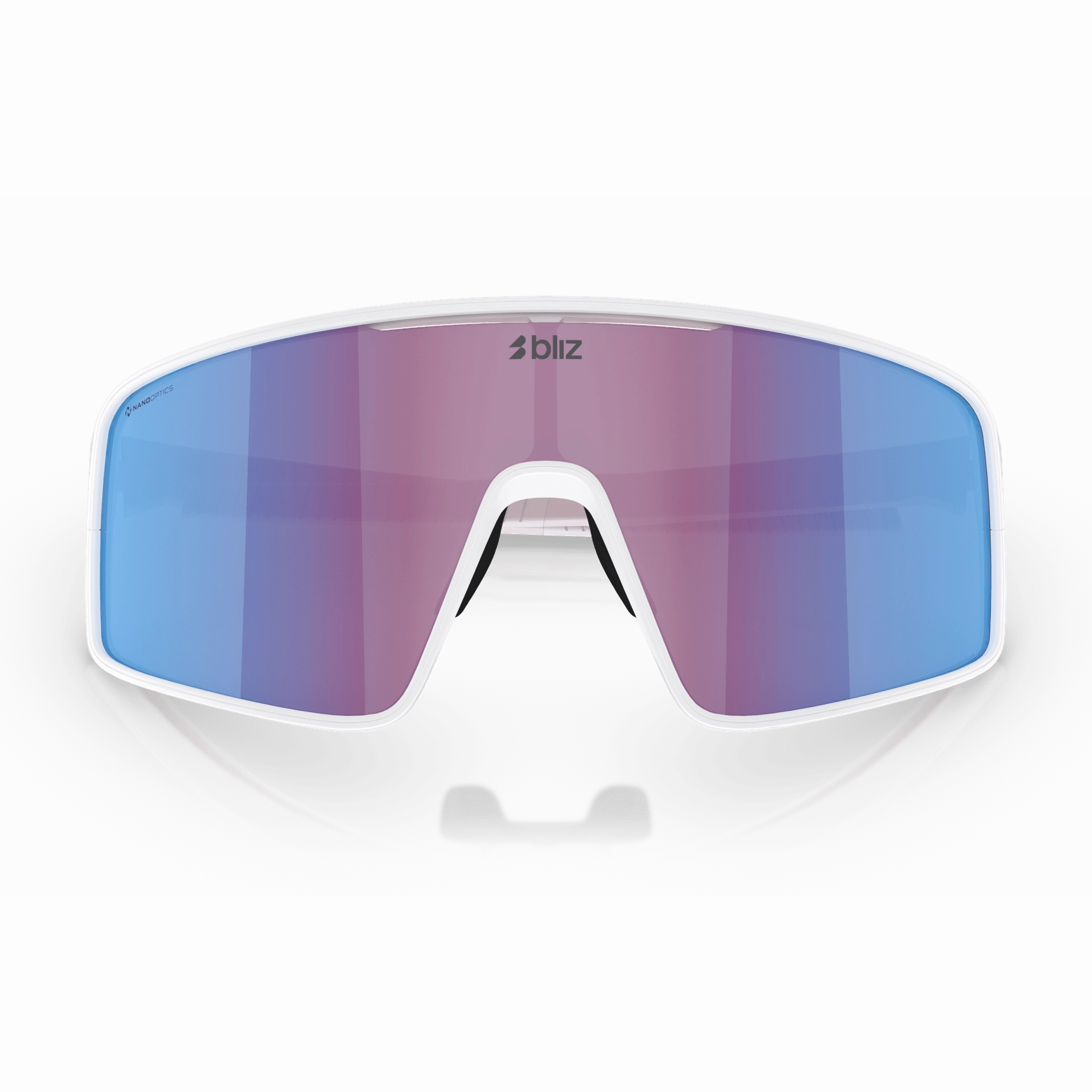 Bliz P001 sunglasses - Matt White Rose-Violet Mirror Blue