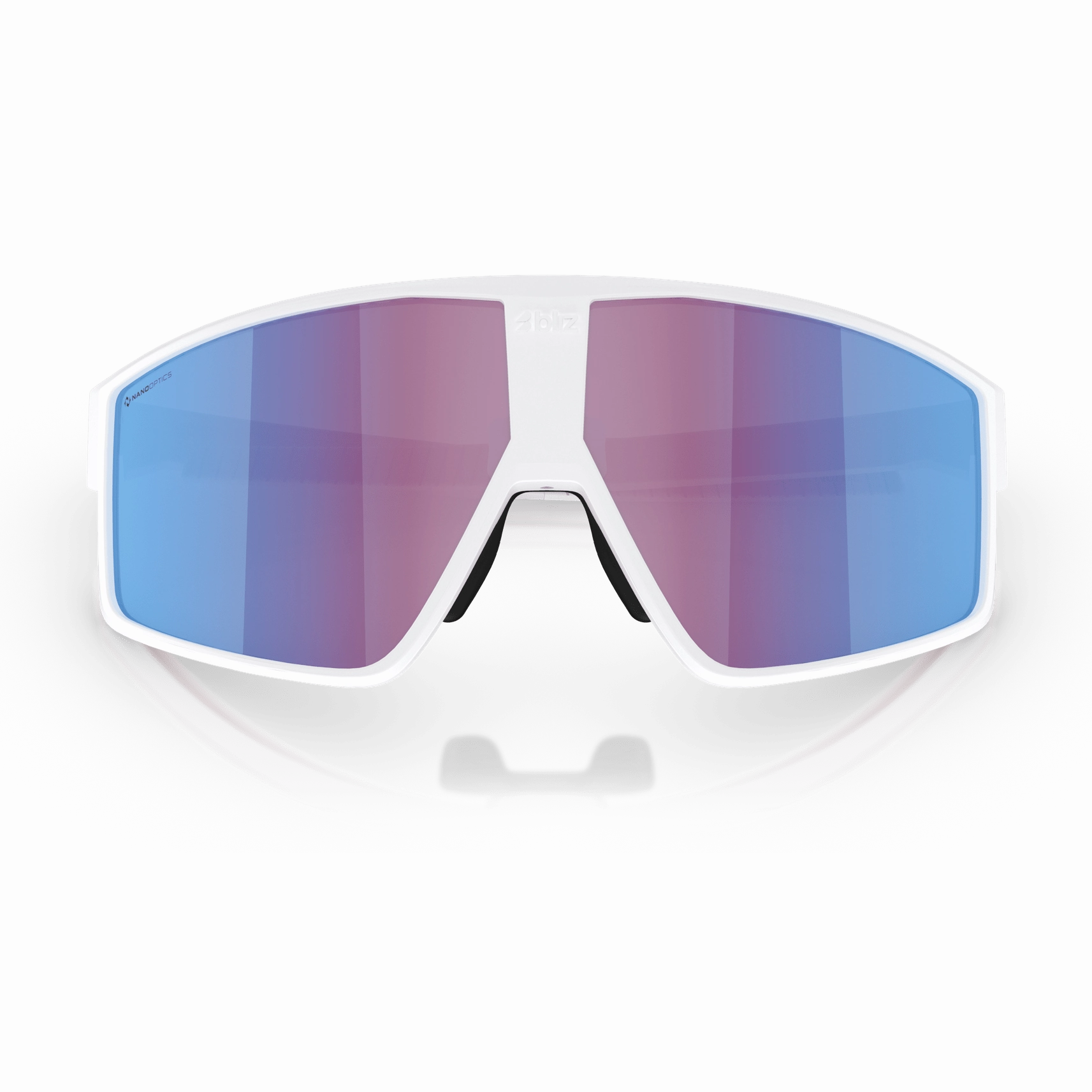 Bliz P002 sunglasses - Matt White Rose-Violet Mirror Blue
