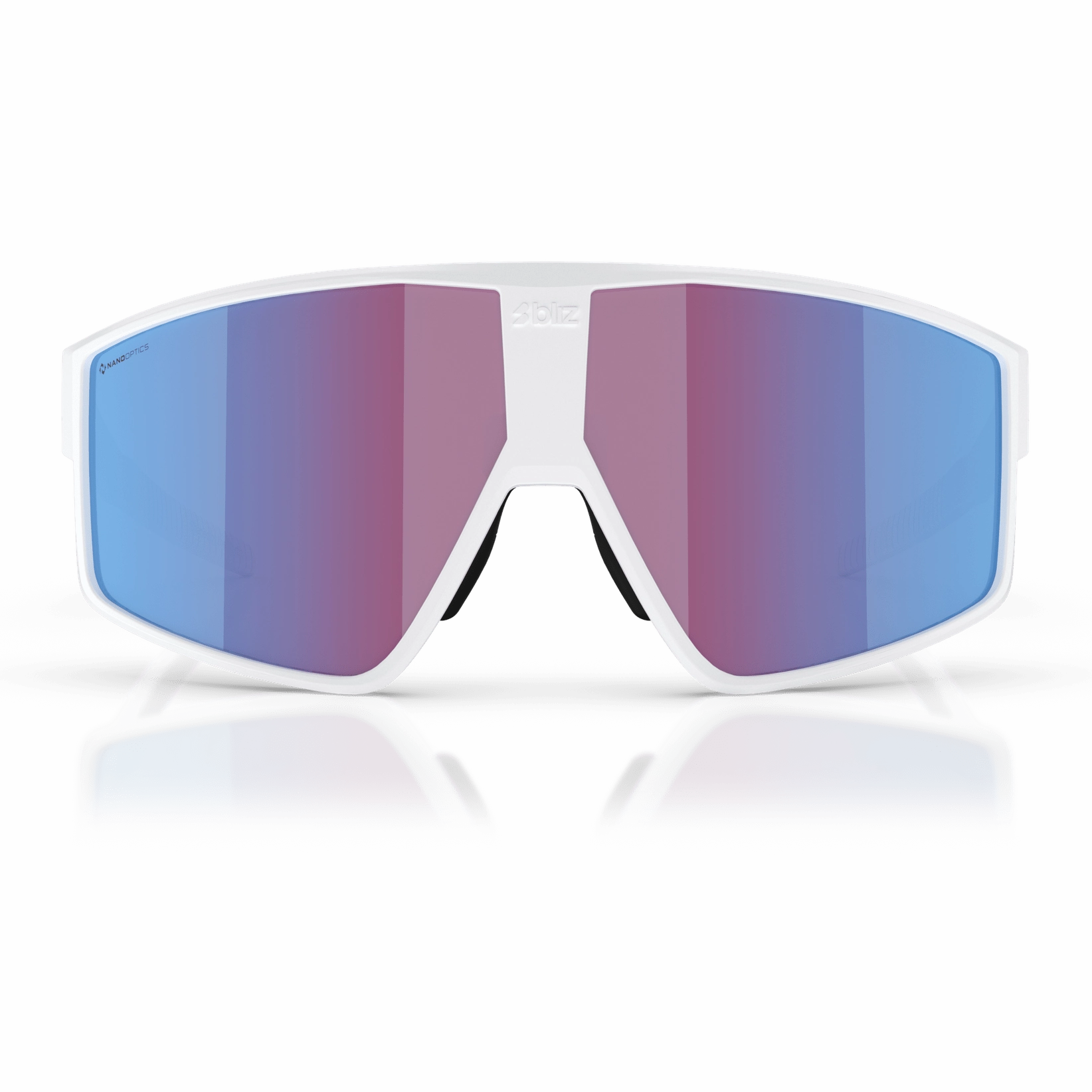 Bliz P002 sunglasses - Matt White Rose-Violet Mirror Blue