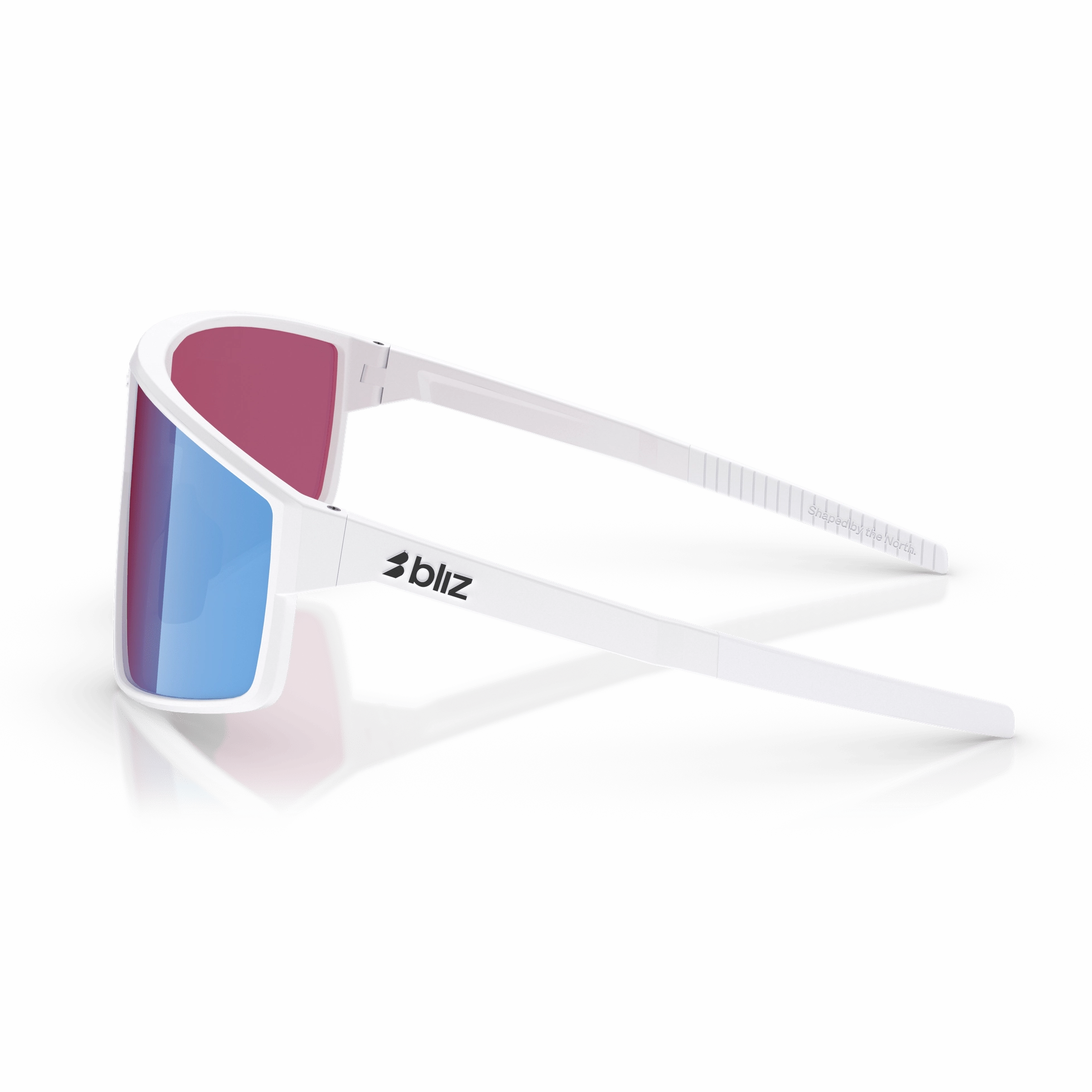 Bliz P002 sunglasses - Matt White Rose-Violet Mirror Blue